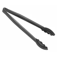 CAMBRO Serving Tongs: 12 in Overall Lg, Black, NSF Certified, Black, Plastic, Dishwasher Safe (MPN CA12TGS110)