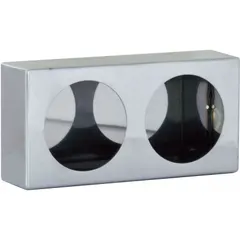 Gray stainless steel light box for mounting warning or work lights on vehicles. Measures 12 inches long, 6 inches high, and 3 inches wide. Compatible with model SL40AR. Suitable for trucks, trailers, and fleet vehicles.