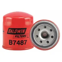 BALDWIN FILTERS Oil Filter: B7487, LF3657, M20-1.50 Thread Size, 3 7/16 in Overall Ht, Oil, Spin-On