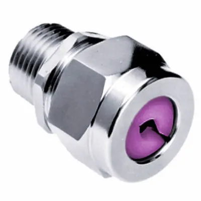 HUBBELL WIRING DEVICE-KELLEMS Liquid Tight Cord Connector: Steel, 1 in MNPT, 0.75 in to 0.88 in, Silver - Straight Metallic Cable Grips