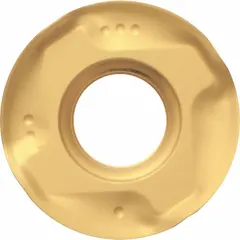 Round indexable milling insert with 16 mm diameter and 5 mm thickness. Features GM chipbreaker and CA6535 grade for wear resistance. Designed for general-purpose machining of steel and cast iron in roughing and finishing operations.