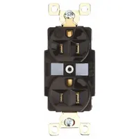 BRYANT Receptacle: Duplex, 5-15, Brown, 125V AC, 15 A, 2 Pole / 3 Wire (MPN BRY5262)