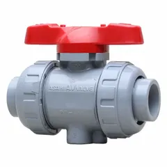 This ASAHI ball valve is a 4-inch straight CPVC valve with socket x socket connections and a Tee handle. Rated for a maximum pressure of 150 psi (CWP), it is used for manual on/off or flow diversion in CPVC piping systems. Suitable for applications requiring corrosion resistance and reliable shutoff.