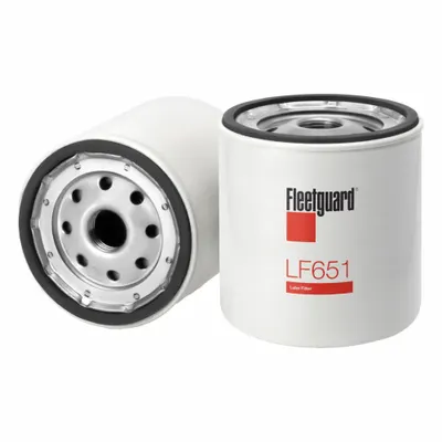 FLEETGUARD Automotive Oil Filter: B27, LF651, 13/16"-16 Thread Size, 5 in Overall Ht - Spin-On Oil Filters