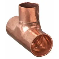 NIBCO Sweat Fitting Tee: 2 1/2 in CTS x 2 in CTS x 1 1/2 in CTS, Cup x Cup x Cup, Wrot Copper (MPN 611RR 21/2X2X11/2)