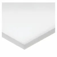 HDPE Bar: 0.5 in Thick, 4 in x 4 ft, Opaque, White, 3,500 psi Tensile Strength, 3.0 ft-lb/in (MPN BULK-PS-PE-305)