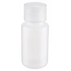 APPROVED VENDOR HDPE Narrow Mouth Round Lab Bottle, 60 mL, Natural, 20-410 mm Screw Closure, 209046