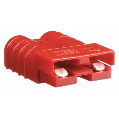 ANDERSON POWER PRODUCTS Power Connector: Two Pole, Red, 6 ga, 10,000, 0.221 in Max Wire Dia - Plug-In Connectors