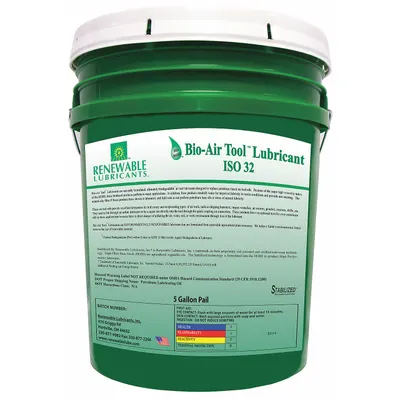 RENEWABLE LUBRICANTS Air Tool Oil: Synthetic, -17°F Min. Op Temp., 250°F Max. Op Temp. - Air Tool Lubricants