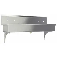 SANI-LAV Wash Station: 3 Stations, 8 in Bowl Dp, 57 in Bowl Lg, 16 1/2 in Bowl Wd, 6 Faucet Holes (MPN 56W8)
