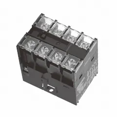 Surface-mounted relay with 4PST-NO contacts, 24V DC coil, and screw-terminal connection. Rated 40 A at 440V AC and 5 A at 110V DC (NC). Suitable for general industrial switching and isolation applications in control panels and automation systems.