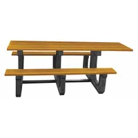 ULTRASITE ADA Picnic Table: Vandal Resistant Resinwood, Cedar, 29 3/4 in Overall Ht, PB 6CEDPARKPADA