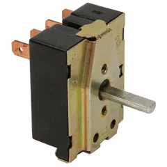 This rotary switch is a replacement component for BLODGETT ovens. It is used to control oven functions such as temperature selection or mode switching. Suitable for commercial kitchen equipment, it helps restore proper operation in foodservice environments.
