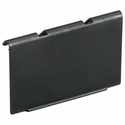 QUANTUM STORAGE SYSTEMS Label Holder: 4 in x 2 1/4 in, Black, Adhered, 24 Label Holders - Snap-On Label Holders