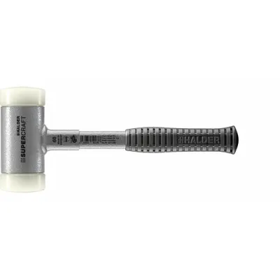 HALDER SUPERCRAFT Dead Blow Hammer: Steel Handle, Textured Grip, 4 lb Head Wt, 2 3/8 in Hammer Face Dia - Dead-Blow Split-Head Hammers