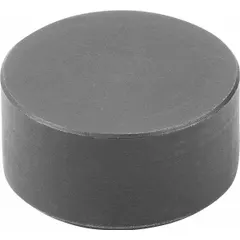 This rear-mount steel insert with a flat face provides a threaded mounting point in panels or fixtures where access is limited to one side. With a 12 mm diameter, M5 thread, and 12 mm height, it is designed for secure, flush mounting in thin panels. Commonly used in jigs, fixtures, and machine guarding applications.