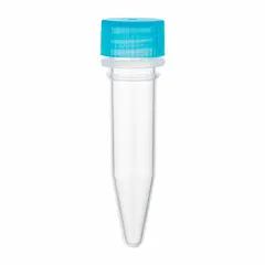 APPROVED VENDOR Polypropylene Microcentrifuge Tube, 0.5 mL, Conical Bottom, Attached Screw Cap, Colorless