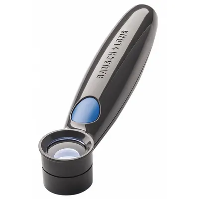BAUSCH & LOMB Illuminated Coddington: 10X, 1 in/2.5 cm Focal Distance, 19.8 mm Lens Dia - Magnifiers