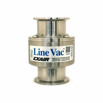 EXAIR Vacuum Conveyor: For 2 in Hose I.D., 1 3/4 in Vacuum ID, 3 1/4 in Vacuum OD - Corrosion-Resistant Vacuum Conveyors