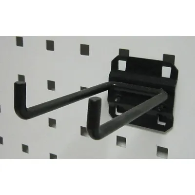 OEM APPROVED VENDOR 90-Degree Double Rod Hook for Square-Hole Pegboard - Hooks for Square-Hole Pegboard