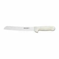DEXTER RUSSELL Bread Knife: Scalloped, 15 in Overall Lg, Steel Blade, Plastic Handle, White Handle (MPN 13313)