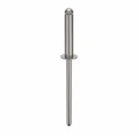 Blind Rivet,1 31/43" L,0.124" dia,PK500: Inch, 1 23/32 in Overall Lg, 5/8 in Body Lg, Dome, 500 PK (MPN SSD48SSBS201)