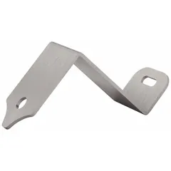 Steel anchor bracket for securing panels, shelving, or equipment in cold storage environments. Overall length 6 inches, overall width 3 inches. Suitable for low-temperature industrial refrigeration applications.
