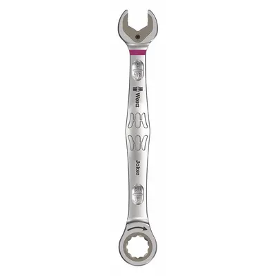 WERA 9/16 in SAE Spline Ratcheting Combination Wrench, 7 3/8 in Overall Length - SAE Spline Ratcheting Combination Wrenches