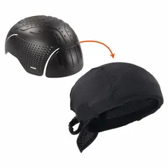 This black solid polyethylene bump cap insert provides basic head protection in low-clearance environments. It is designed for use as a replacement insert in bump caps, suitable for tasks where overhead hazards are minimal, such as maintenance, warehousing, and assembly.