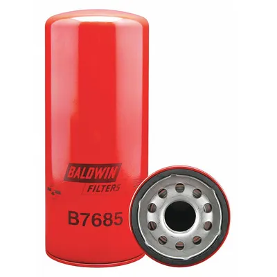 BALDWIN FILTERS Oil Filter: B7685, LF3654, 1 3/8"-16 Thread Size, 10 1/16 in Overall Ht - Spin-On Oil Filters
