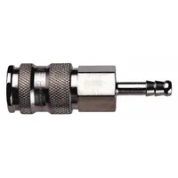 GUARDAIR Hose Barb: Steel, 1/4 in Hose Barb High Flow Coupler, 3 in Overall Lg, 14H02M