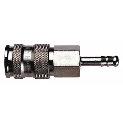 GUARDAIR Hose Barb: Steel, 1/4 in Hose Barb High Flow Coupler, 3 in Overall Lg - Hose Connectors