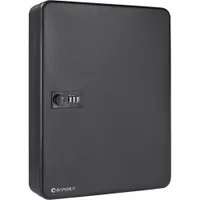 Key Cabinet: 57 Key Capacity, Dial Combo Lock, Steel, Black, 14 1/2 in Ht, 11 in Wd, 3 in Dp (MPN AX11822)