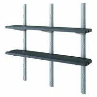 SUNCAST Shelving Kit: 49 5/8 in x 10 in x 1 1/4 in, Black, Resin, 2 Shelves (MPN BMSASHELFK1)