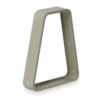 HALLOWELL Bench Pedestal: 12 in x 16 3/4 in, Aluminum, Tan, Powder Coated, Trapezoid Pedestal (MPN 4820PT)