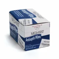 Unitized, alcohol-free wipes in packets of 20. Each wipe contains benzalkonium chloride at a 1:750 concentration for topical antimicrobial action. Suitable for use on minor cuts, scrapes, and burns