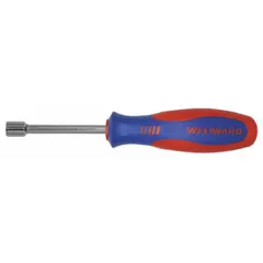 Metric nut driver with a 6 mm tip size and a straight, round shank. The hollow shank design allows the tool to slide over long threaded rods or bolts for deeper reach. Non-magnetized tip. Suitable for tightening or loosening hex nuts and bolts in confined spaces.