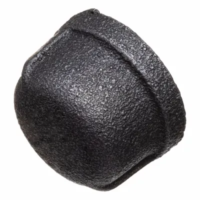 USA INDUSTRIALS Class 150 Malleable Iron Threaded Cap, 1-1/4 in, 150 psi @ 72°F - Low-Pressure Threaded Pipe Fittings with Thread Sealant