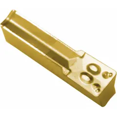Indexable carbide insert for grooving, parting, and turning operations on metal workpieces. Used in CNC lathes and machining centers for creating precise grooves and profiles.
