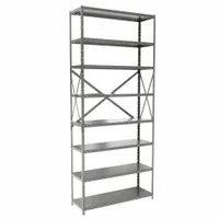 HALLOWELL Metal Shelving: Standalone, Medium-Duty, 36 in x 12 in, 84 in Overall Ht, 8 Shelves (MPN F4513-12HG)
