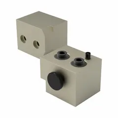 This quick-change jaw adapter is designed for use with VEKTEK parallel grippers of nominal size 240. It enables rapid jaw changes in automated workholding systems, reducing downtime in machining and assembly operations.