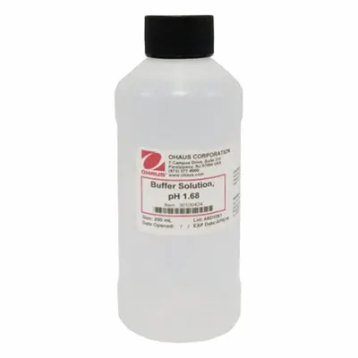 OHAUS pH Buffer: 250 mL Volume, Liquid,.7% Concentration, Plastic, Bottle - pH Buffers