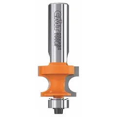 Carbide-tipped beading profile router bit with 2 flutes and a 1 in cutter diameter. Creates decorative beaded edges on wood, MDF, and composite materials for cabinet making, furniture production, and trim work.