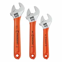 CRESCENT Adjustable Wrenches & Sets: Alloy Steel, Satin Chrome with Polished Face, 10 in Overall Lg (MPN AC26810CV)