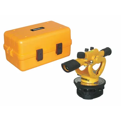 JOHNSON LEVEL Builders Transit Level: Leveling Screws, 22X, 22 mm Aperture, 1° 6' (2'/100') - Transit Levels