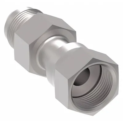 AEROQUIP Hydraulic Hose Adapter: 1/4 in x 1/4 in Fitting Size, Female x Male, JIC x ORS - ORS-to-JIC Steel Hydraulic Hose Adapters