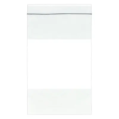 OEM APPROVED VENDOR White Block Reclosable Poly Bag, 6" x 8", 2 mil, 1000 Pack - White Block Reclosable Poly Bags