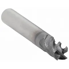 This carbide square end mill is designed for fast cutting in steel and cast iron. It features a TiAlN coating for wear resistance and a 4-flute geometry for efficient material removal. With a 1/8" mill diameter, 1/4" length of cut, and 1-1/2" overall length, it is suitable for general milling applications including slotting, profiling, and contouring.
