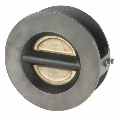 SSI Double Disc Check Valve: Double Disc, Inline Valve Body, 3 in Pipe Size - Stainless Steel Double-Door Wafer Check Valves