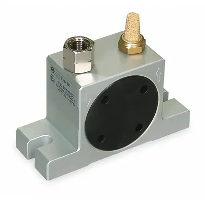 Dayton Pneumatic Vibrator: 659 lbf, 31,000 vpm, 1/4 in NPT, 61 dBA, Aluminum - General Purpose Turbine & Ball Vibrators